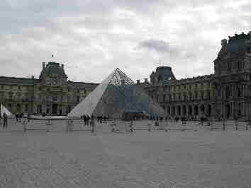 Entrance to Le Louvre in Paris