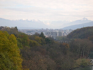 Geneva with Mont Blanc in the Background