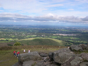 View from the top of Moel Famau in Wales