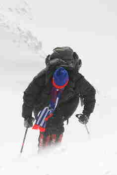 Peter approaching the summit